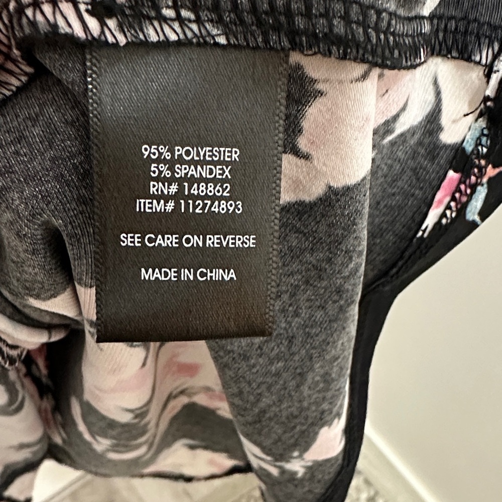 Torrid Plus Size Black Floral V-Neck Dress with Pink & White Blooms - Picture 8 of 8